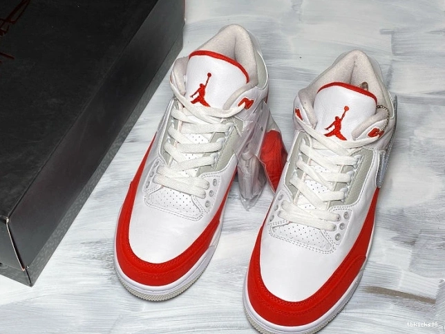 Reps TBkick CJ0939-100 Jordan 3 Air Tinker White Retro University Red 0720